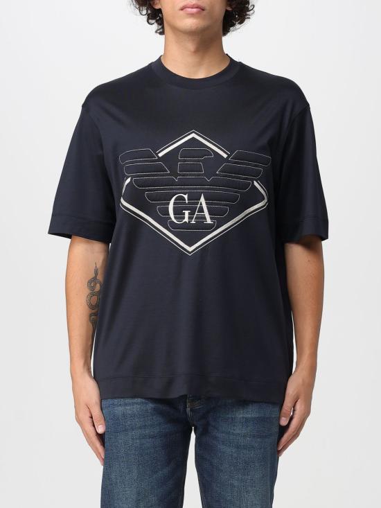 25FW 엠포리오 아르마니 반팔 티셔츠 EM002835AF10761 UB118 Blue