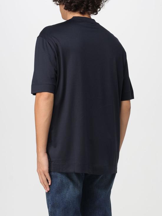 25FW 엠포리오 아르마니 반팔 티셔츠 EM002835AF10761 UB118 Blue - EMPORIO ARMANI