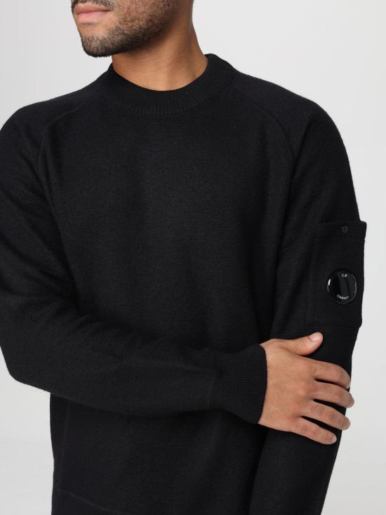 25FW 씨피 컴퍼니 스웨터 19CMKN198A110468A 999 Black - C.P. COMPANY