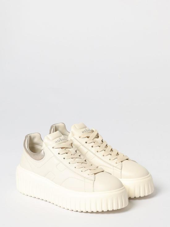 25FW 호간 H-스트라이프 스니커즈 HXW6450FC60KU0 0GAN Beige - HOGAN