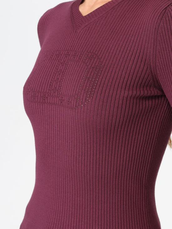 25FW 트윈셋 반팔 티셔츠 252TP3242 05609 Wine - TWINSET