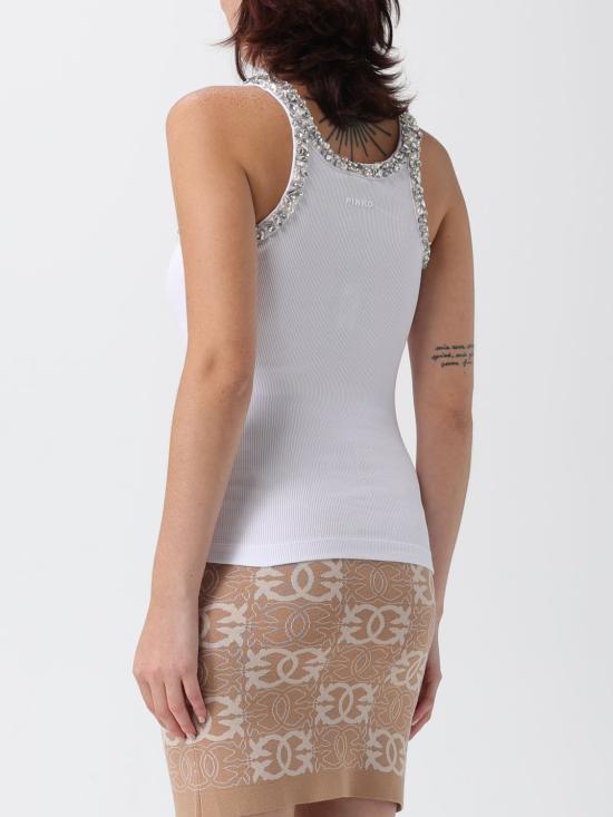 25FW 핑코 반팔 티셔츠 104109A2TM Z04 White - PINKO