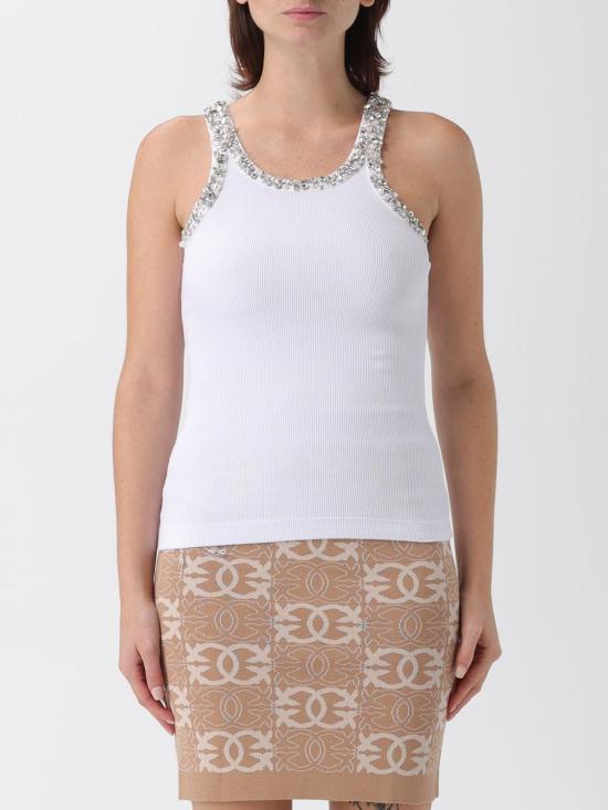 25FW 핑코 반팔 티셔츠 104109A2TM Z04 White