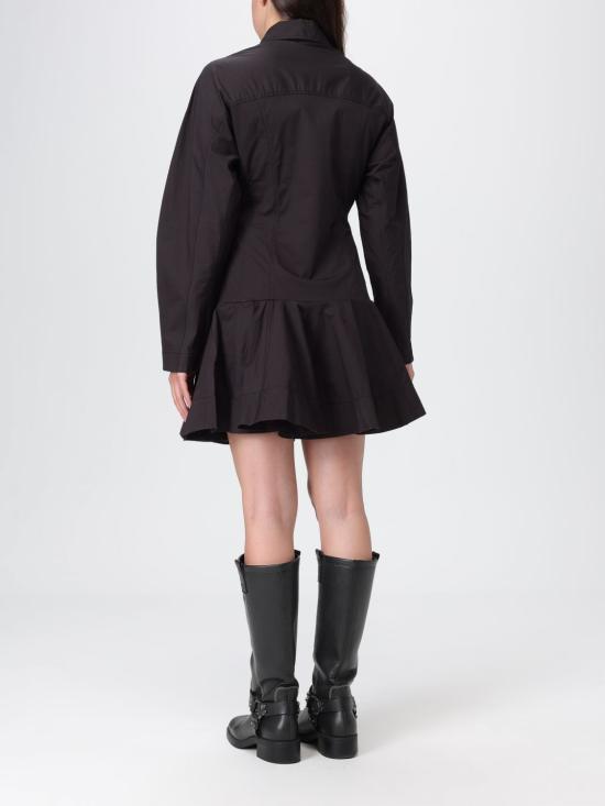 25FW 가니 롱 원피스 W1001 099 Black - GANNI