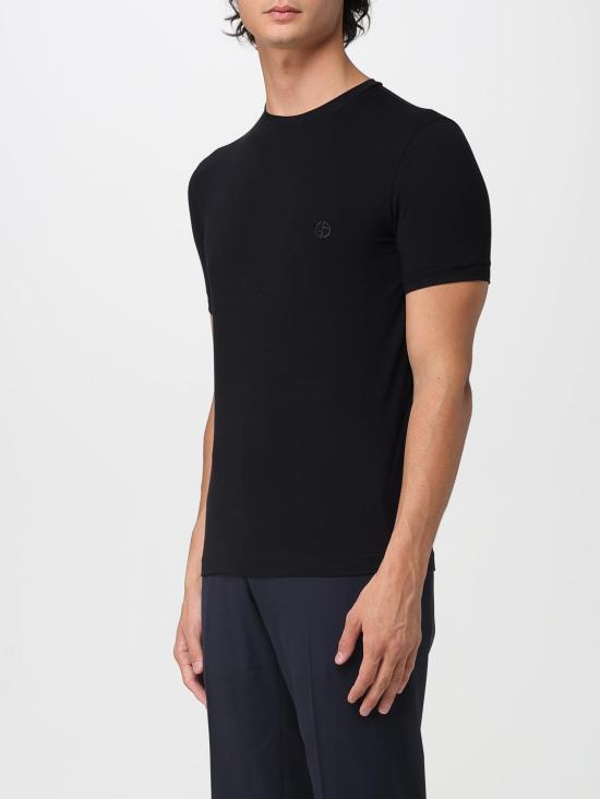 25FW 조르지오 아르마니 반팔 티셔츠 3GST52SJP4Z UC99 Black - GIORGIO ARMANI