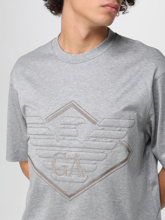 25FW 엠포리오 아르마니 반팔 티셔츠 EM002835AF10761 O8005 Grey - EMPORIO ARMANI