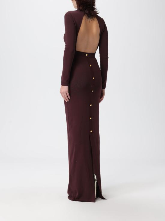 25FW 엘리자베타프랜치 롱 원피스 AM29S EA4 Burgundy - ELISABETTA FRANCHI