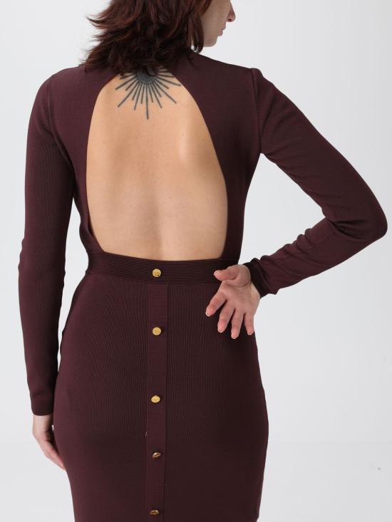 25FW 엘리자베타프랜치 롱 원피스 AM29S EA4 Burgundy - ELISABETTA FRANCHI