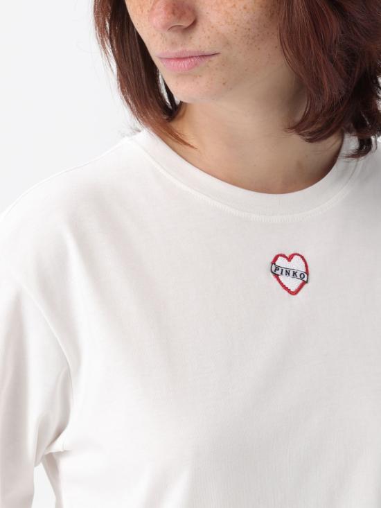 25FW 핑코 반팔 티셔츠 105744A2IB Z05 White - PINKO