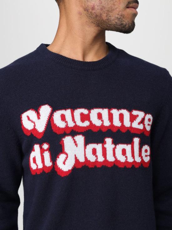 25FW 세인트바쓰 스웨터 HER0001 VACANZE LOGO 6141 00013I Blue - MC2 SAINT BARTH