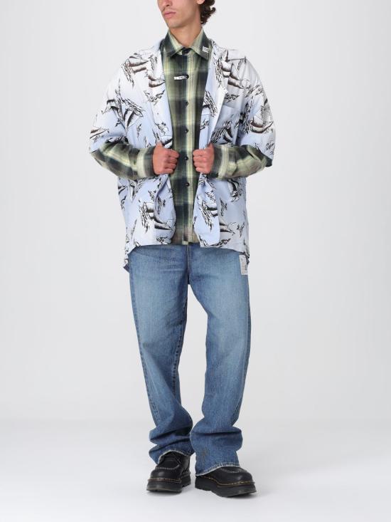 25FW 메종 미하라 야스히로 반팔 셔츠 J14SH187 LTBLUE Navy - MAISON MIHARA YASUHIRO