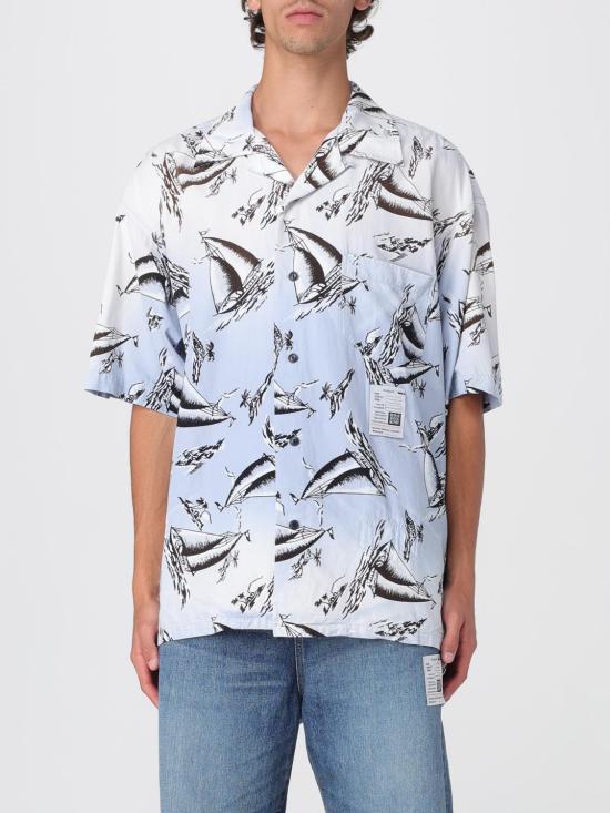 25FW 메종 미하라 야스히로 반팔 셔츠 J14SH187 LTBLUE Navy