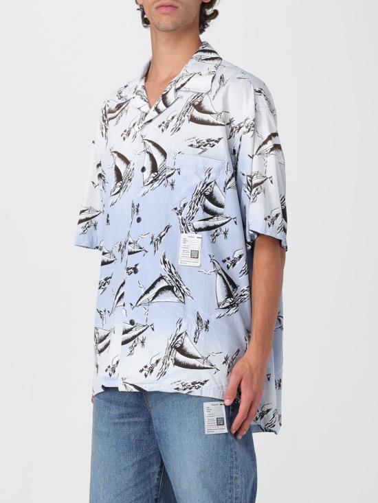 25FW 메종 미하라 야스히로 반팔 셔츠 J14SH187 LTBLUE Navy - MAISON MIHARA YASUHIRO