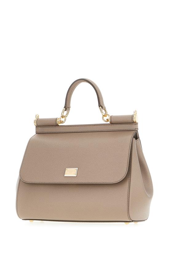 26FW 돌체앤가바나 라지 시실리 핸드백 BB6002B1001 80045 LIGHT MUD - DOLCE & GABBANA