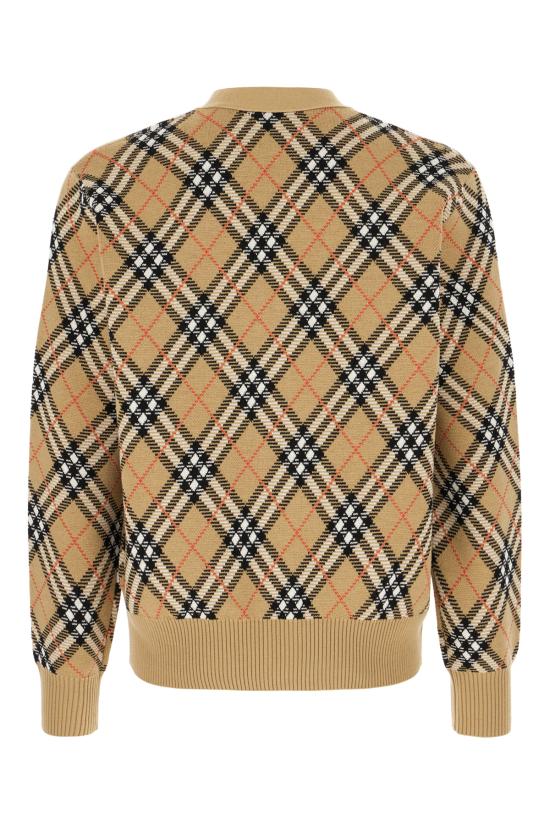 26SS 버버리 울 브이넥 체크 가디건 8110629 B9368 SAND SAND IP CHECK - BURBERRY