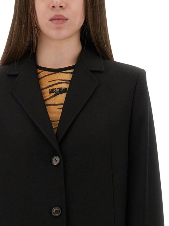 25FW 모스키노 코트 06078218 0555 Black - MOSCHINO