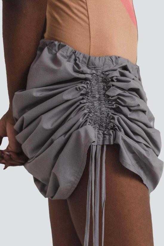  베이스레인지 롱 스커트 지티 픽토리얼 스트랩 - BASERANGE