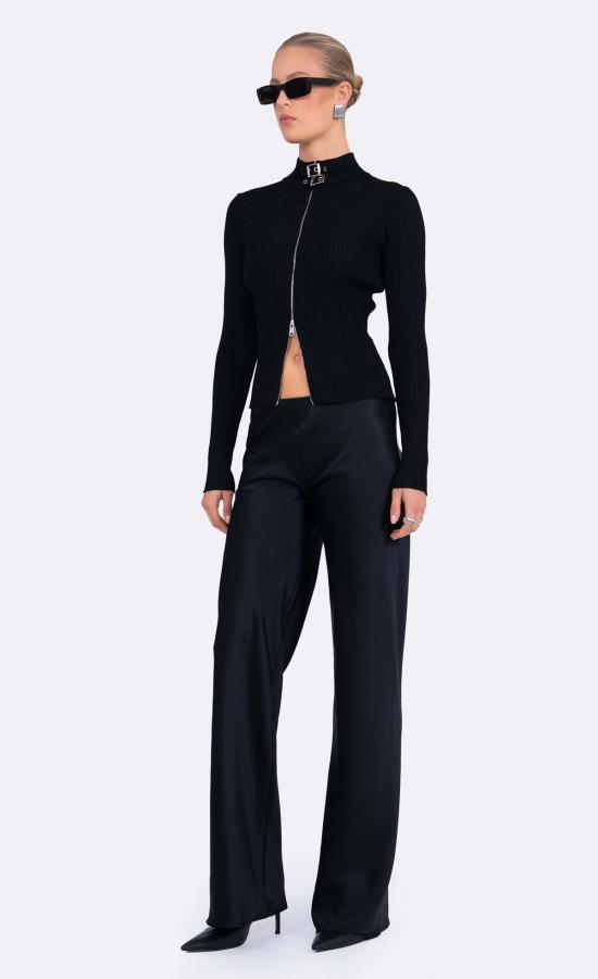  논살란트 레이블 가디건 Nonchalant Label Dion Cardigan Black