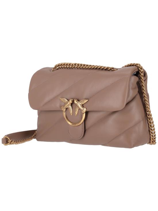 25FW 핑코 토트백 100038A0F2 D01Q BISCOTTO ZENZERO ANTIQUE GOLD - PINKO