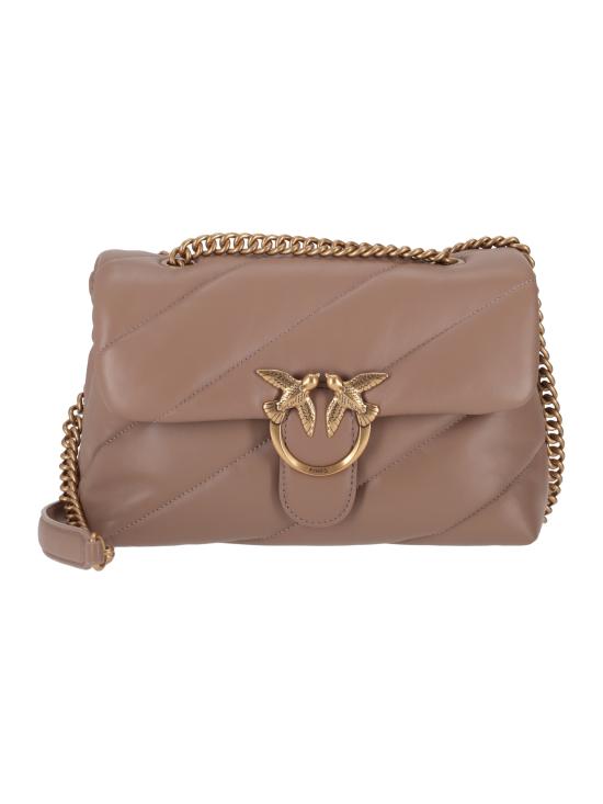 25FW 핑코 토트백 100038A0F2 D01Q BISCOTTO ZENZERO ANTIQUE GOLD