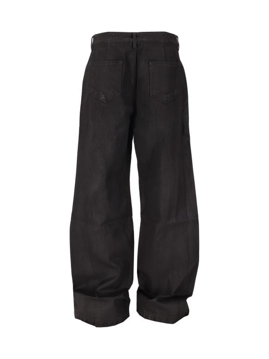 26FW 릭 오웬스 스트레이트 팬츠 DU02E7351BW 99X BLACK WAX - RICK OWENS