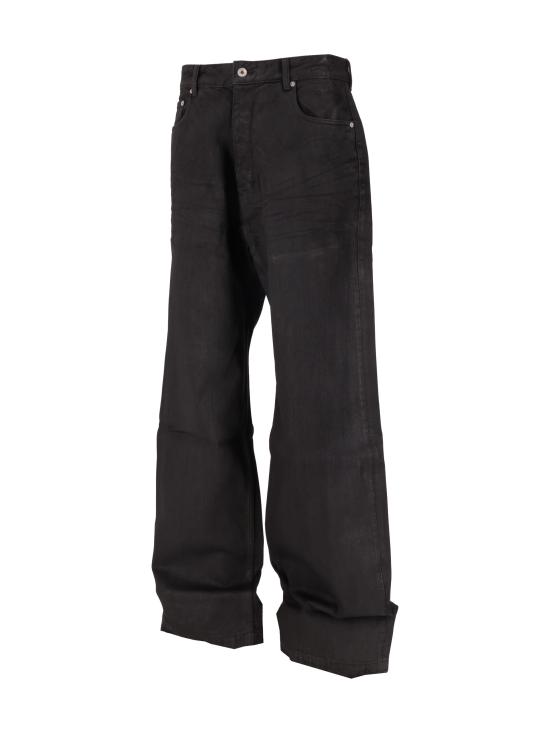 26FW 릭 오웬스 스트레이트 팬츠 DU02E7351BW 99X BLACK WAX - RICK OWENS