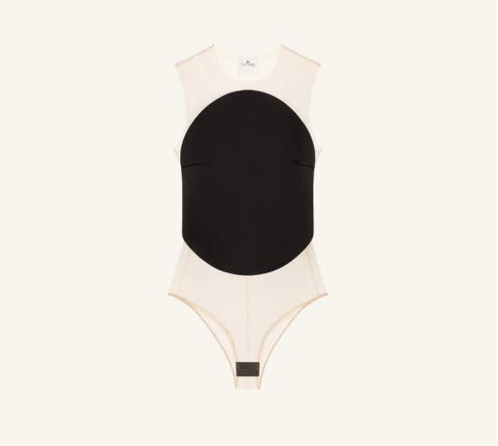 25FW 쿠레쥬 바디수트 티셔츠 325JBD143PL0162 9999 BLACK