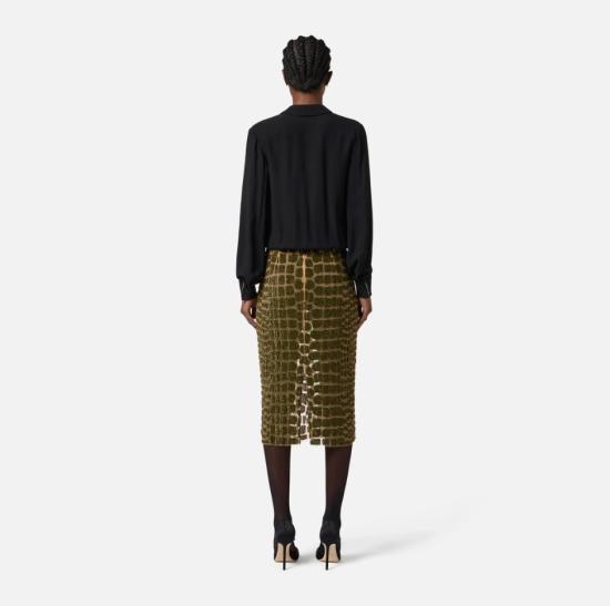 25FW 엘리자베타프랜치 스커트 CB00457E2 110 NERO - ELISABETTA FRANCHI