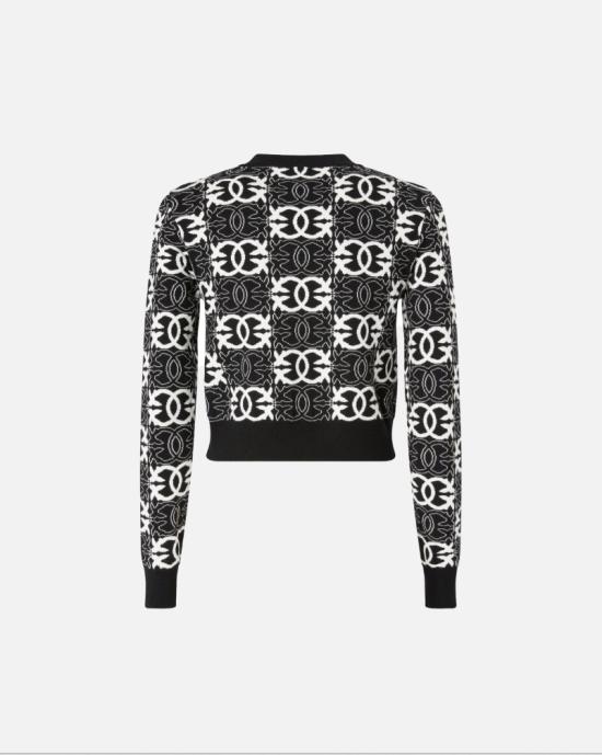 25FW 핑코 스웨터 106041A2YD ZZ2 NERO BIANCO - PINKO