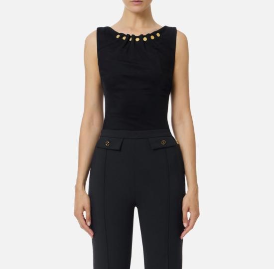 25FW 엘리자베타프랜치 반팔 티셔츠 CN05857E2 110 NERO - ELISABETTA FRANCHI