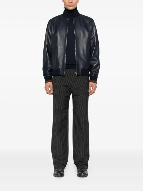 26FW 생로랑 캐시미어 울 실크 터틀넥 844617YAPK2 4100 BLEU NUIT - SAINT LAURENT