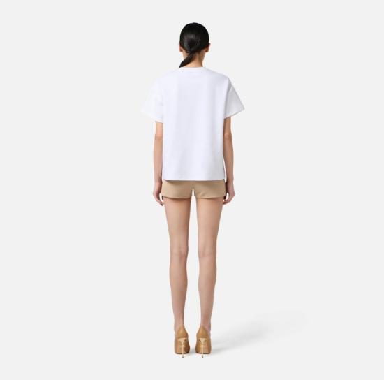 25FW 엘리자베타프랜치 반팔 티셔츠 MA02256E2 270 GESSO - ELISABETTA FRANCHI