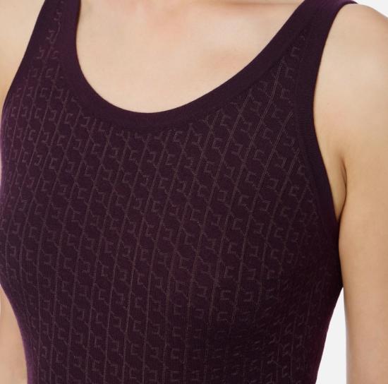 25FW 엘리자베타프랜치 반팔 티셔츠 TK58S56E2 EA4 MERLOT - ELISABETTA FRANCHI