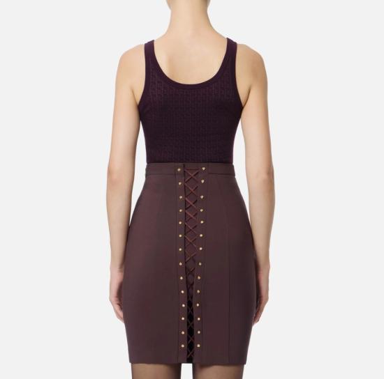 25FW 엘리자베타프랜치 반팔 티셔츠 TK58S56E2 EA4 MERLOT - ELISABETTA FRANCHI