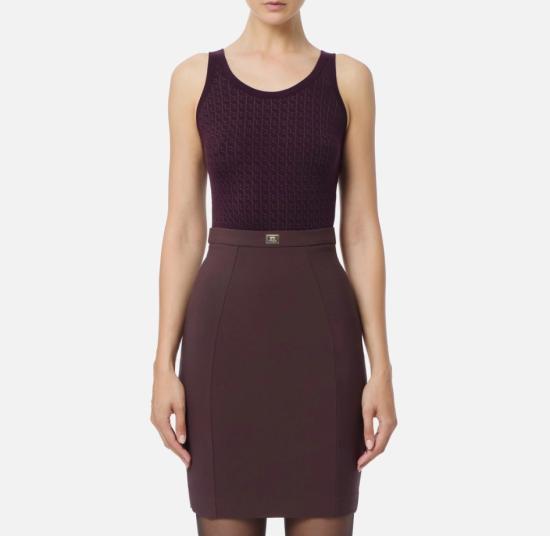 25FW 엘리자베타프랜치 반팔 티셔츠 TK58S56E2 EA4 MERLOT - ELISABETTA FRANCHI