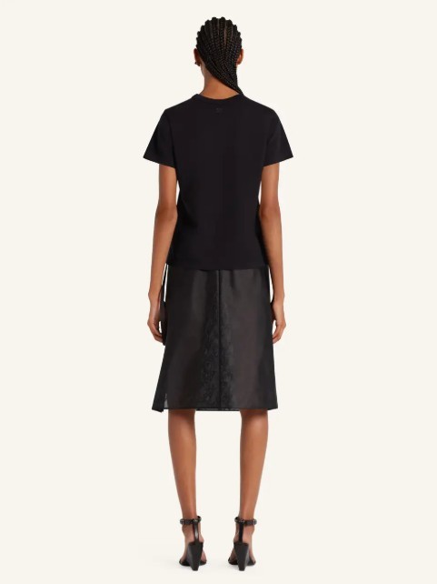 25FW 쿠레쥬 반팔 티셔츠 325JTS217JS0233 9999 BLACK - COURREGES