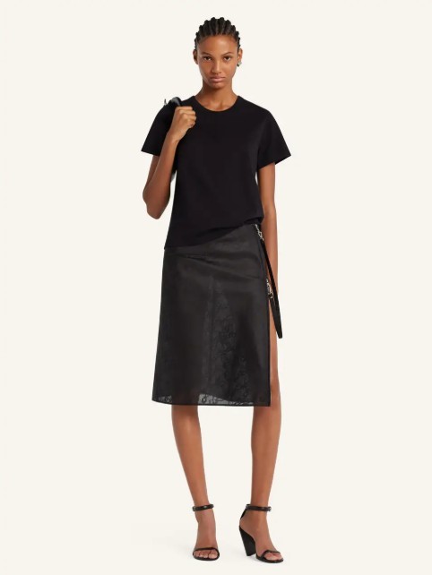 25FW 쿠레쥬 반팔 티셔츠 325JTS217JS0233 9999 BLACK - COURREGES