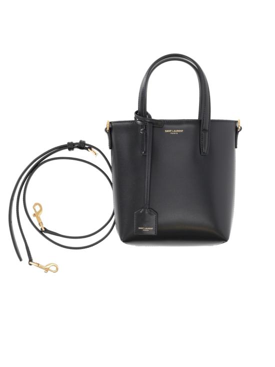 26SS 생로랑 박스 레더 미니 토이 토트백 773995AADDI 1000 NOIR - SAINT LAURENT