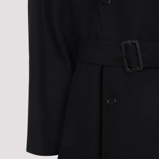 26FW 생로랑 그랑 드 뿌드르 소재 롱 코트 848512Y5J40 1000 - SAINT LAURENT