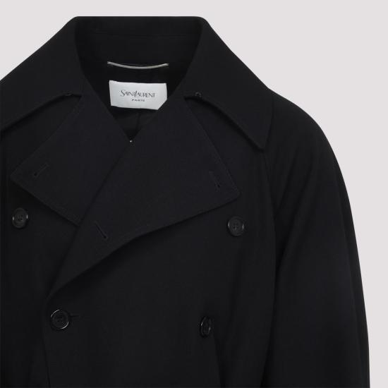 26FW 생로랑 그랑 드 뿌드르 소재 롱 코트 848512Y5J40 1000 - SAINT LAURENT