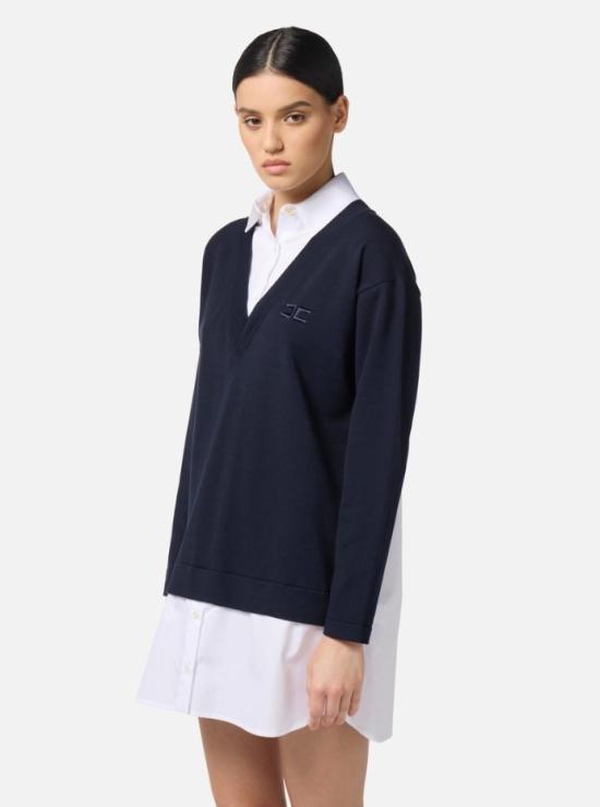 25FW 엘리자베타프랜치 미디 원피스 AM09T56E2 222 NERO BIANCO - ELISABETTA FRANCHI