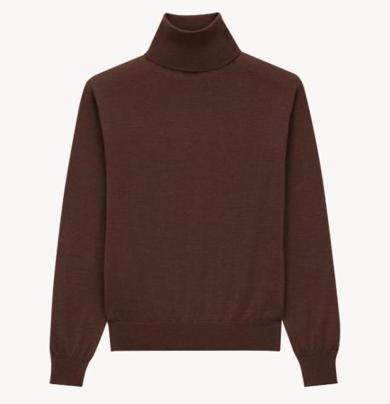 25FW 생로랑 캐시미어 울 앤 실크 터틀넥 스웨터 840802YAPK2 2036