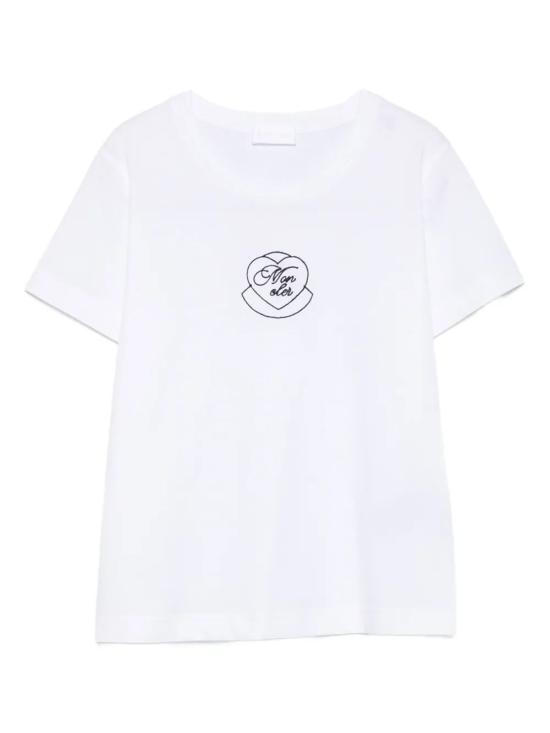 25FW 몽클레어 반팔 티셔츠 K20938C0000989AJS 00A WHITE - MONCLER