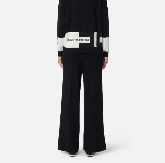 25FW 엘리자베타프랜치 스트레이트 팬츠 KP69S56E2 EF3 NERO MILK - ELISABETTA FRANCHI