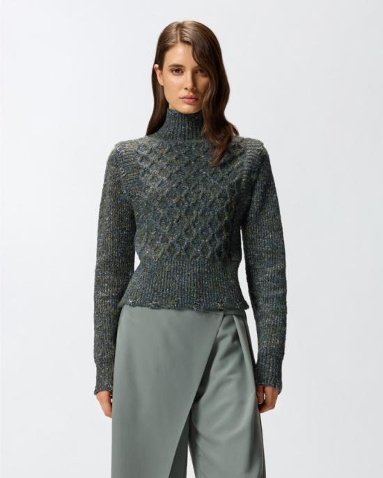 25FW 핑코 터틀넥 105968A2YB IG1 GRIGIO BLU VERDE - PINKO