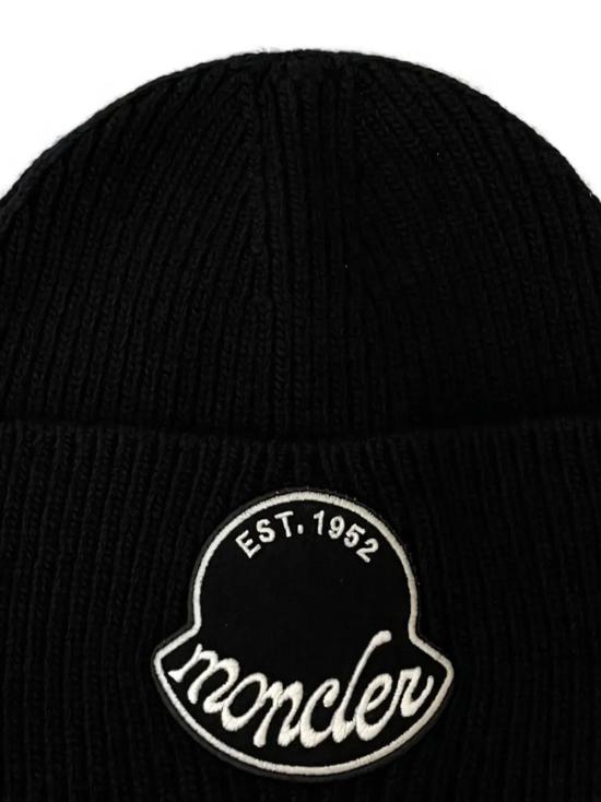 25FW 몽클레어 로고 패치 비니 K20913B00029M1242 999 BLACK - MONCLER