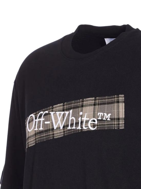 25FW 오프화이트 반팔 티셔츠 OMAA120F25JER00N 1001 BLACK WHITE - OFF WHITE