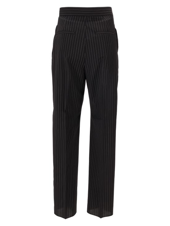 26FW 막스마라 스트레이트 팬츠 2521136021600SESAMO 002 NERO BIANCO - MAX MARA