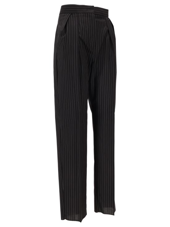 26FW 막스마라 스트레이트 팬츠 2521136021600SESAMO 002 NERO BIANCO - MAX MARA