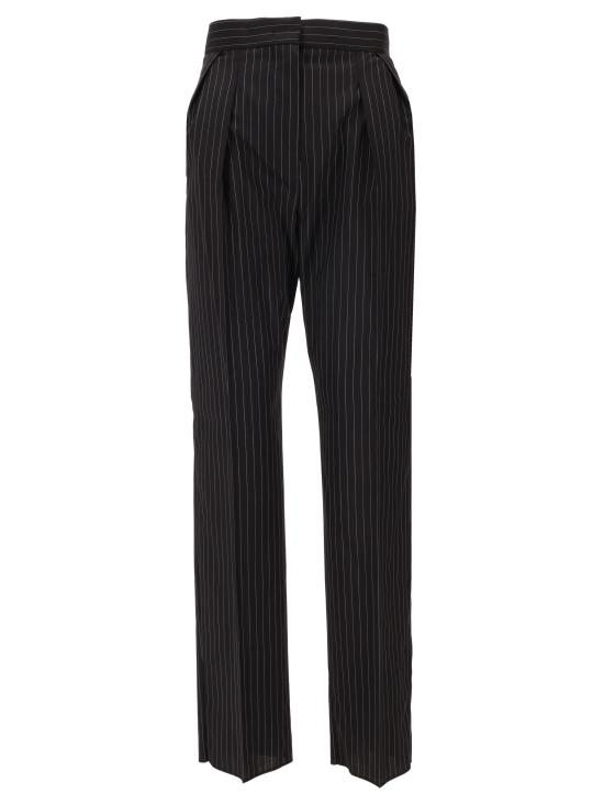 26FW 막스마라 스트레이트 팬츠 2521136021600SESAMO 002 NERO BIANCO